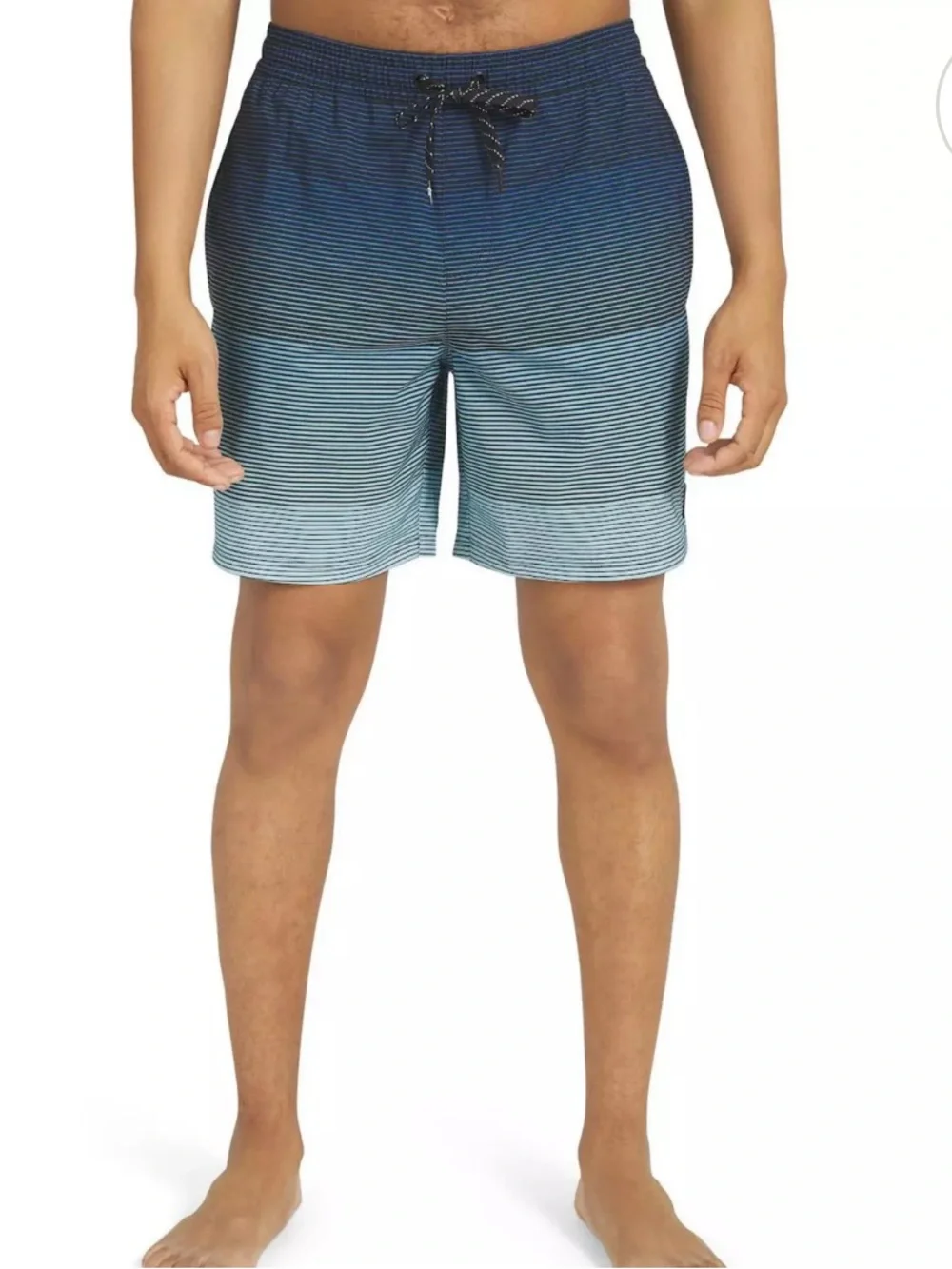Quiksilver Blue Ombre Stripe Swim Trunks Waist 36